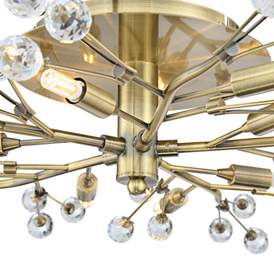 Image4 of Possini Euro Crystal Berry 27 1/2"W Brass 10-Light LED Ceiling Light more views