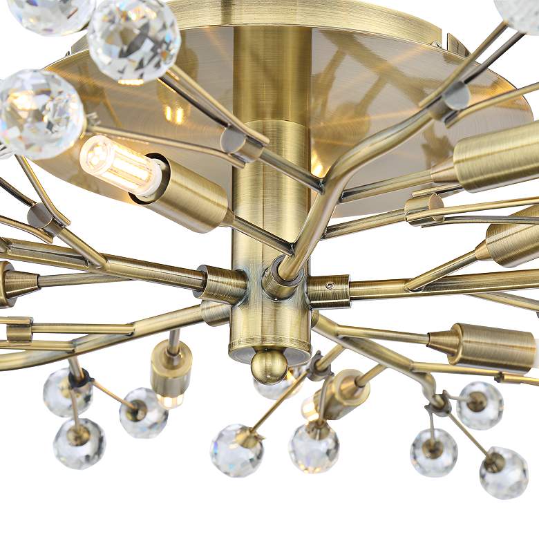 Image 4 Possini Euro Crystal Berry 27 1/2"W Brass 10-Light LED Ceiling Light more views