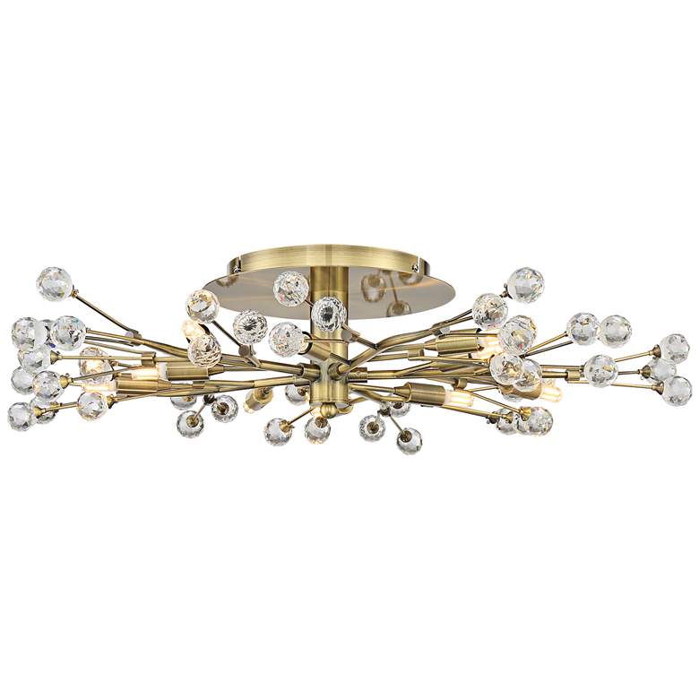 Image 5 Possini Euro Crystal Berry 27 1/2"W Brass 10-Light LED Ceiling Light more views