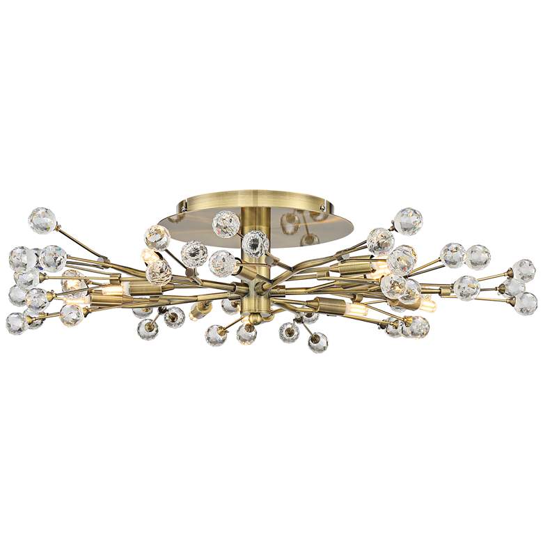 Image 5 Possini Euro Crystal Berry 27 1/2 inchW Brass 10-Light LED Ceiling Light more views