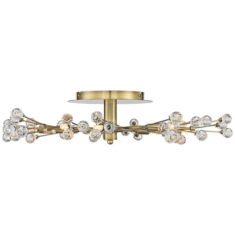 Image 6 Possini Euro Crystal Berry 27 1/2 inchW Brass 10-Light LED Ceiling Light more views