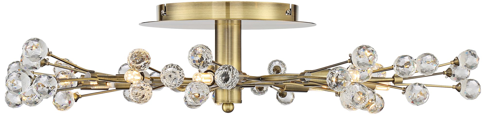 Watch A Video About the Possini Euro Crystal Berry Brass 10 Light LED Ceiling Light