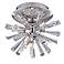 Possini Euro Crystal Burst 8" Wide Chrome Ceiling Light