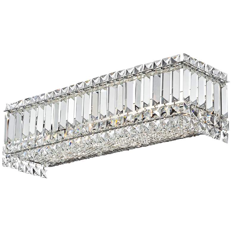 Image 7 Possini Euro Crystal Columns 23 inch Wide Chrome and Crystal Bath Light more views