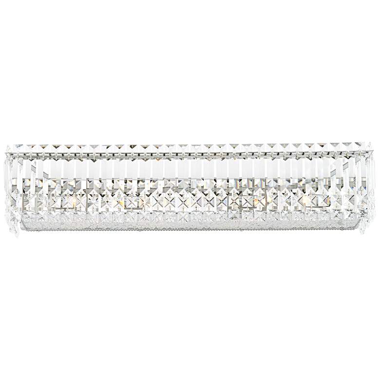 Image 3 Possini Euro Crystal Columns 30" Wide Chrome LED Bath Light
