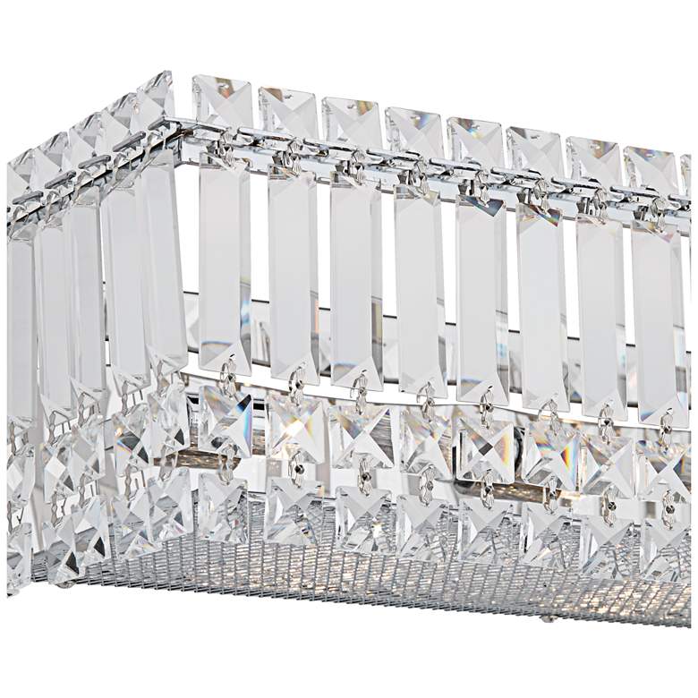 Image 5 Possini Euro Crystal Columns 30 inch Wide Chrome LED Bath Light more views