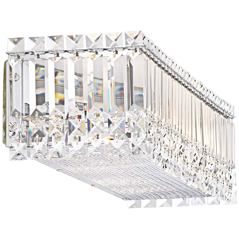 Image 7 Possini Euro Crystal Columns 30 inch Wide Chrome LED Bath Light more views