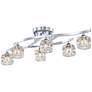 2_Possini Euro Crystal Cube 30 1/2" Wide Modern Chrome LED Ceiling Light