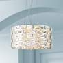 Possini Euro Crystal Rain 15 1/2" Wide Chrome LED Pendant