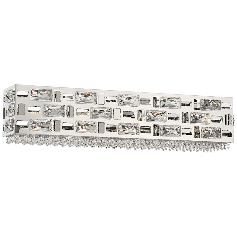Image 3 Possini Euro Crystal Rain 24" Wide Modern Chrome LED Bath Light