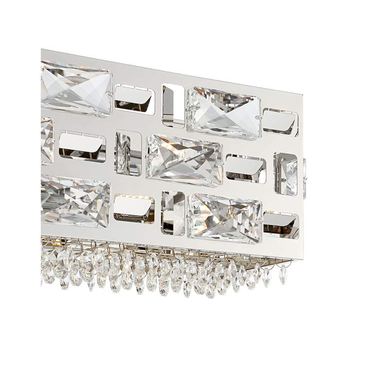 Image 4 Possini Euro Crystal Rain 24" Wide Modern Chrome LED Bath Light more views