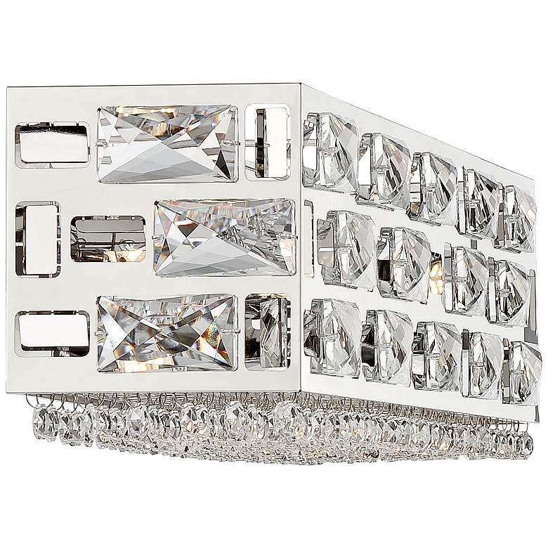 Image 7 Possini Euro Crystal Rain 24" Wide Modern Chrome LED Bath Light more views