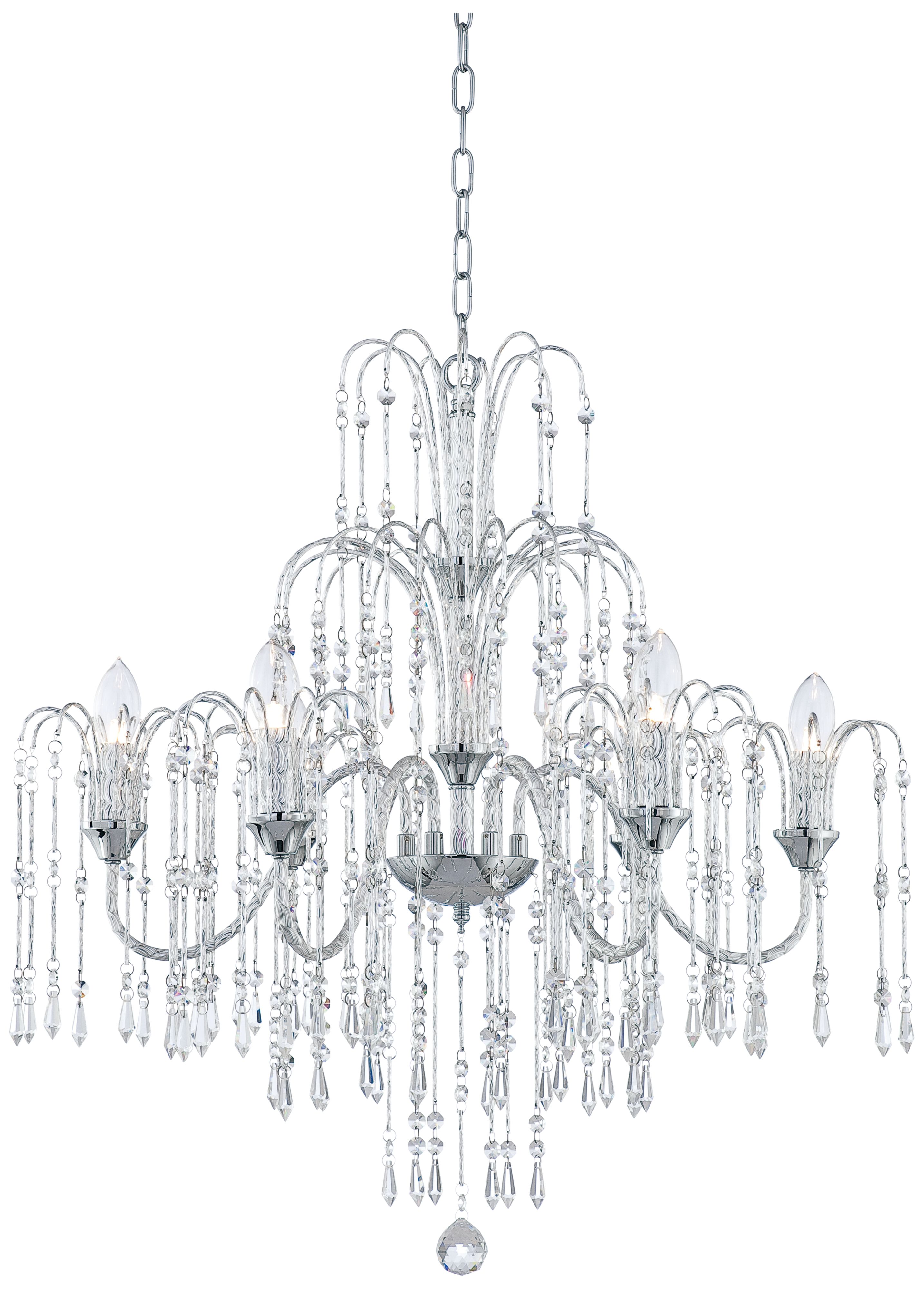 Image 3 Possini Euro Crystal Rain 28" Wide 6-Light Crystal Chandelier