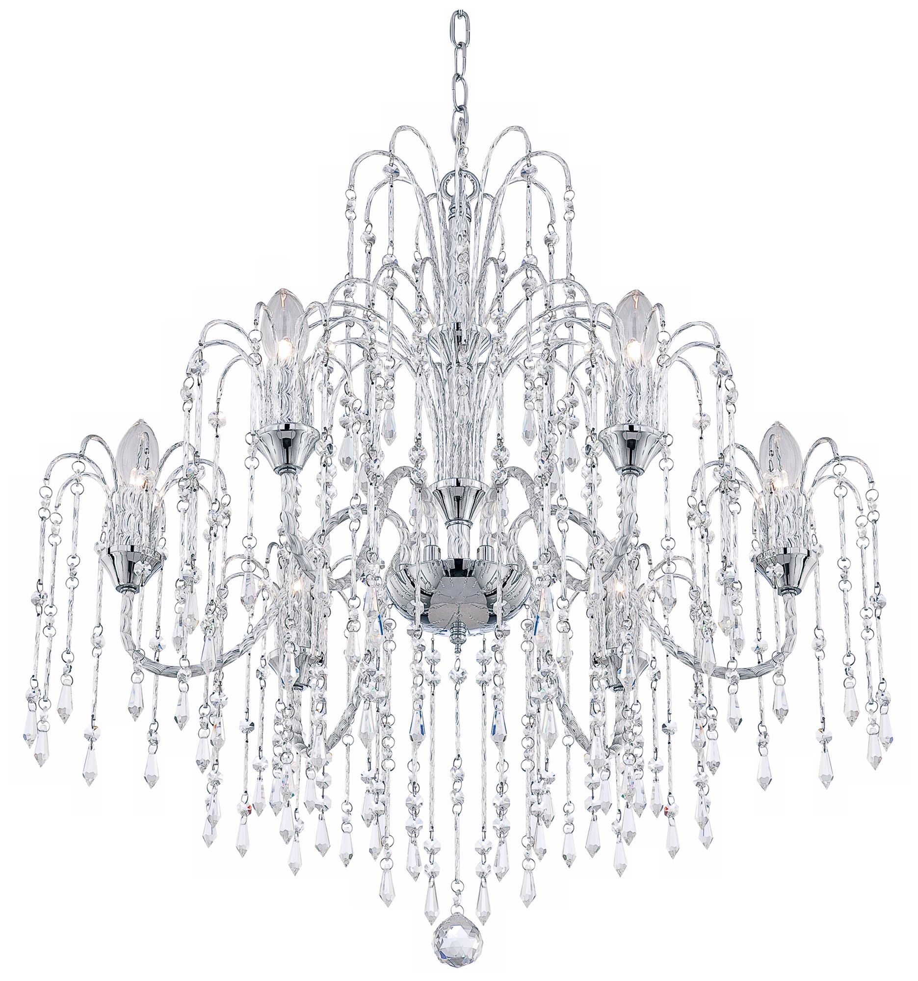 Image 7 Possini Euro Crystal Rain 28" Wide 6-Light Crystal Chandelier more views