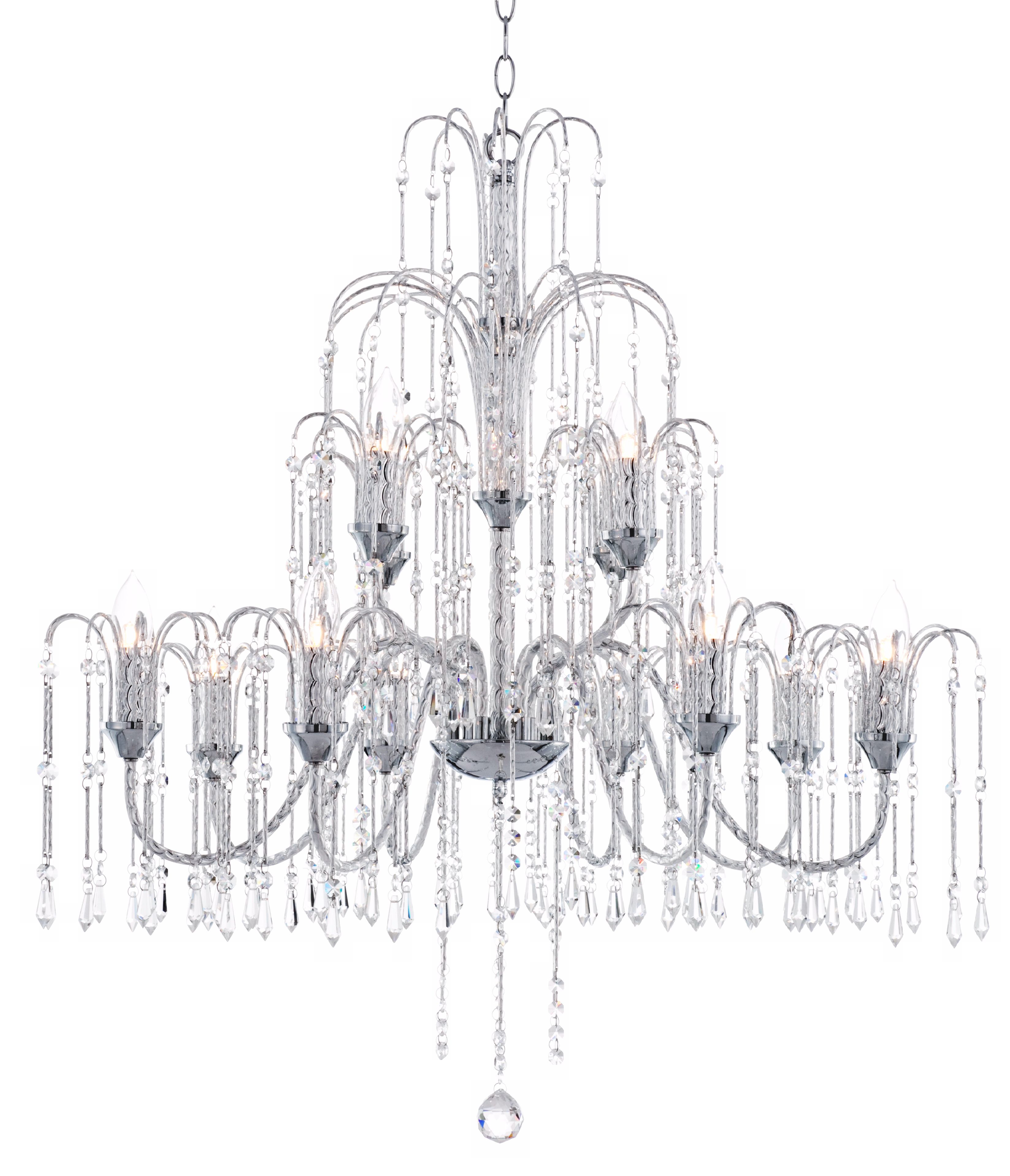 Image 3 Possini Euro Crystal Rain 33" Wide Large Crystal Chandelier more views