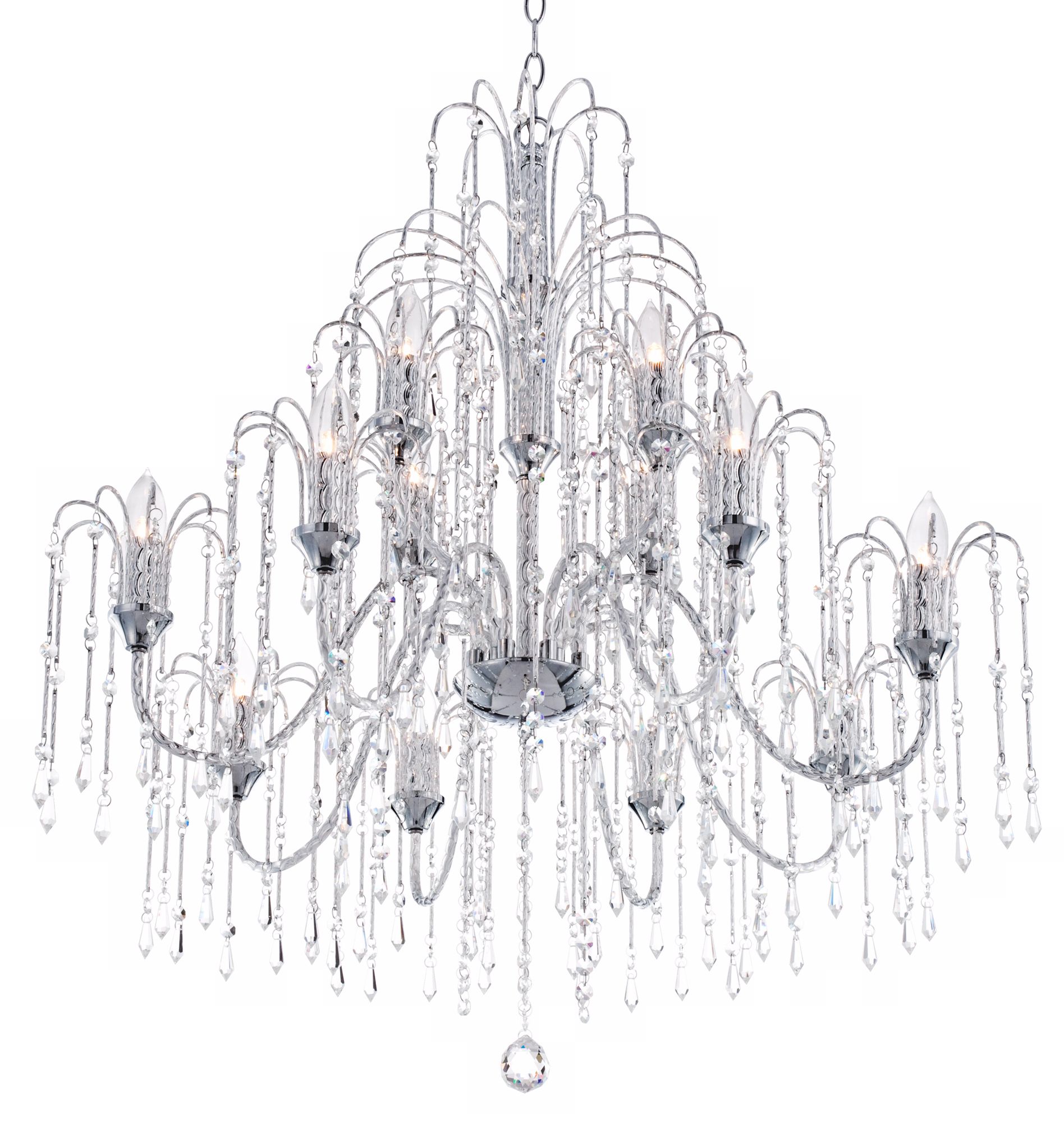Image 4 Possini Euro Crystal Rain 33" Wide Large Crystal Chandelier more views