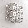 Possini Euro Crystal Rain 8" High Modern Chrome LED Wall Sconce