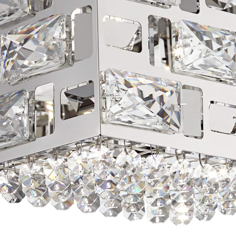 Image 3 Possini Euro Crystal Rain 8 inch High Modern Chrome LED Wall Sconce more views