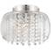 Possini Euro Crystal Rainfall 11"W Glass Drum Ceiling Light