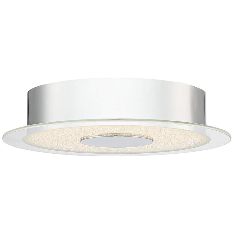 Image 4 Possini Euro Crystal Sand 11 inch Wide Modern LED Chrome Ceiling Light more views