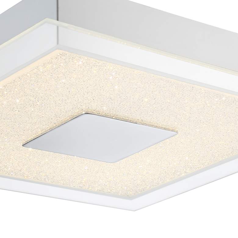 Image 3 Possini Euro Crystal Sand 14" Wide Square LED Ceiling Light more views