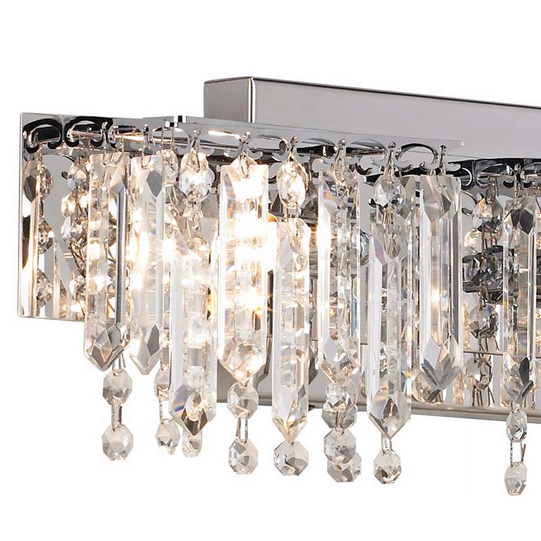 Image 4 Possini Euro Crystal Strand 25 3/4" Wide Modern Chrome Bath Light more views