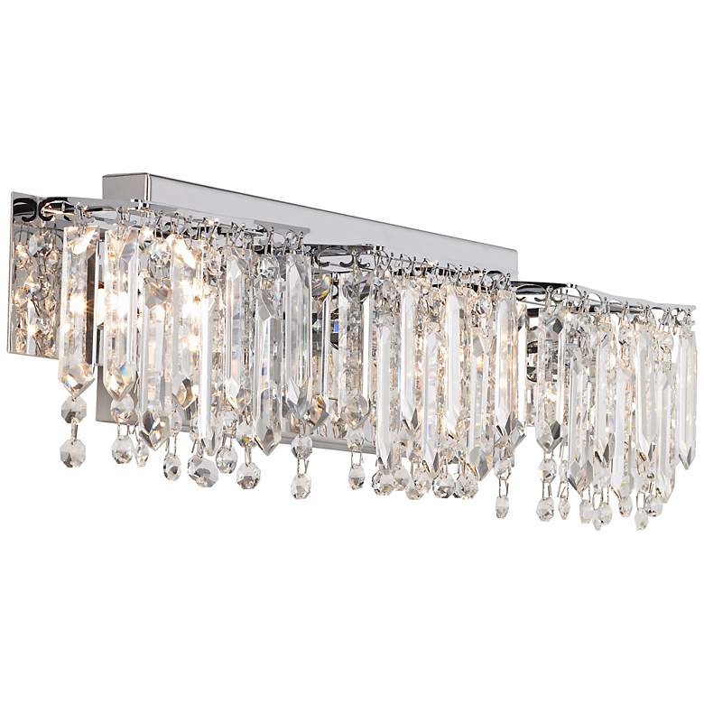 Image 5 Possini Euro Crystal Strand 25 3/4" Wide Modern Chrome Bath Light more views