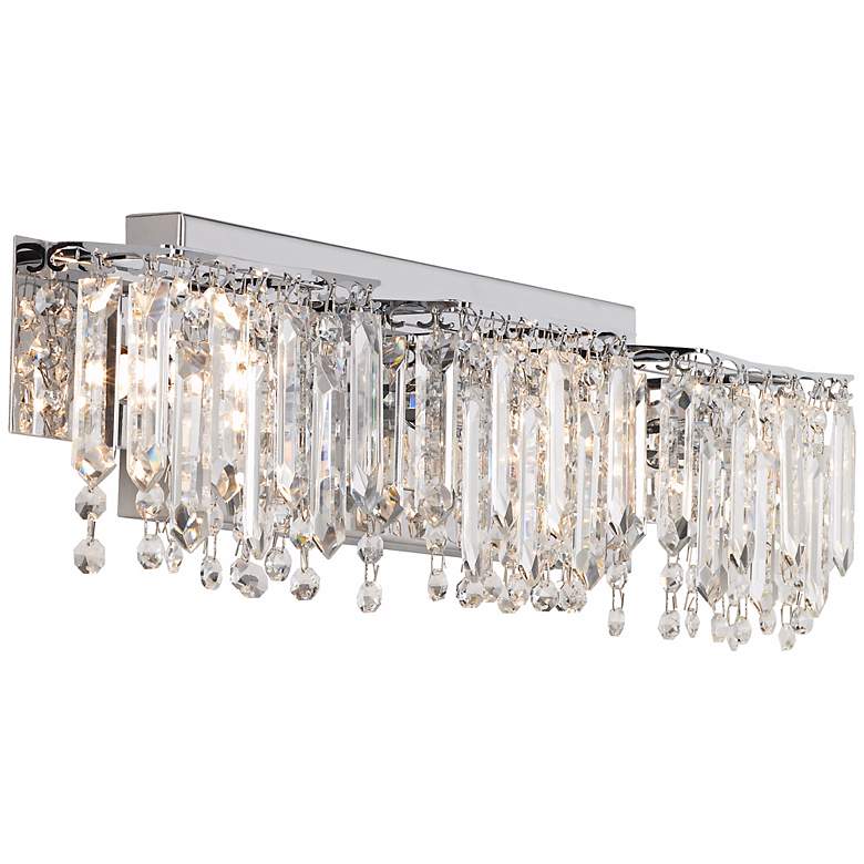 Image 5 Possini Euro Crystal Strand 25 3/4 inch Wide Modern Chrome Bath Light more views