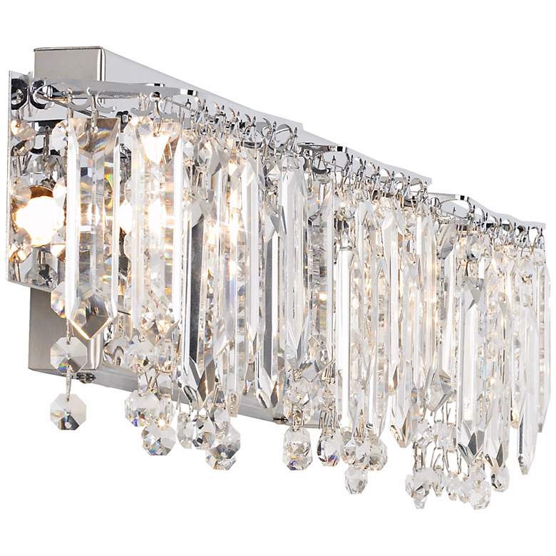 Image 6 Possini Euro Crystal Strand 25 3/4" Wide Modern Chrome Bath Light more views