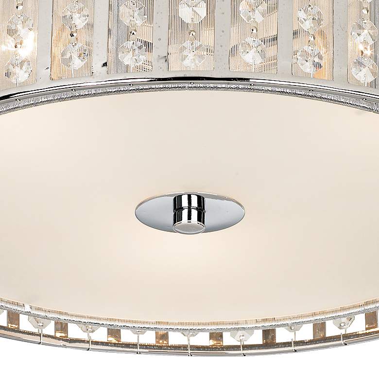 Image 3 Possini Euro Crystal Strands 15 3/4 inch Wide Drum Ceiling Light more views