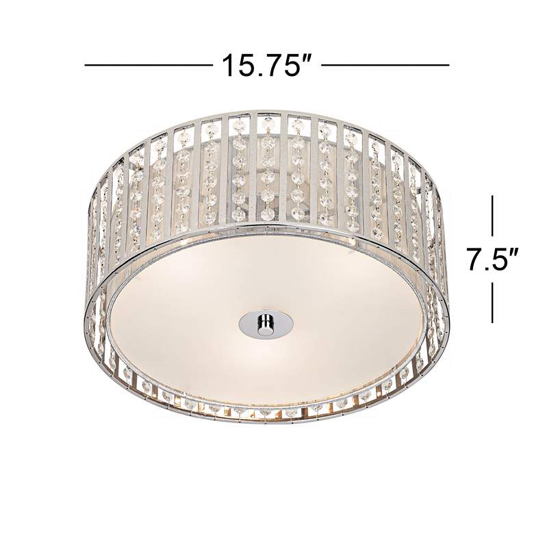 Image 6 Possini Euro Crystal Strands 15 3/4" Wide Drum Ceiling Light more views