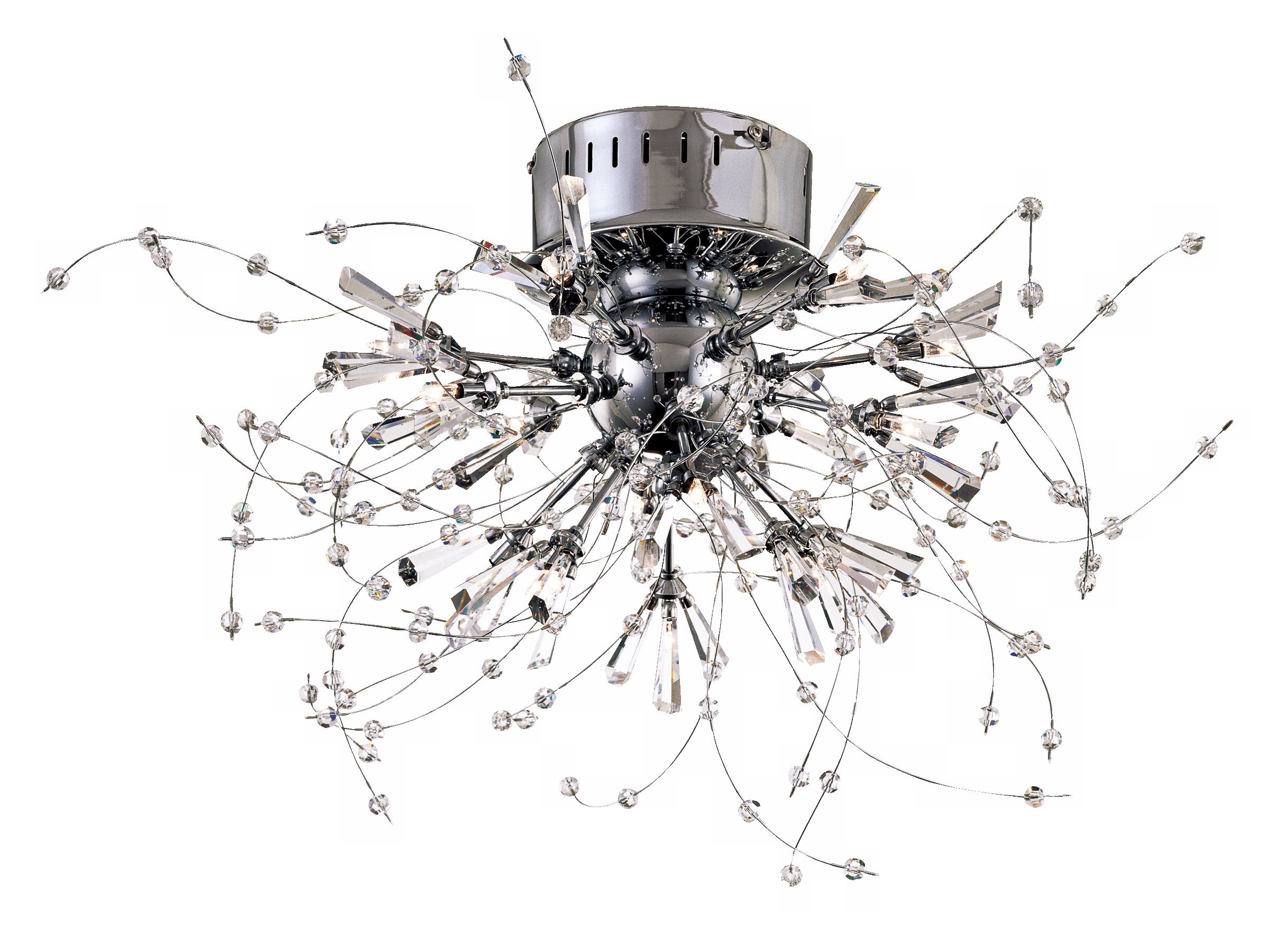 Possini Euro Crystal Wisp 15-Light Semiflush Ceiling Light