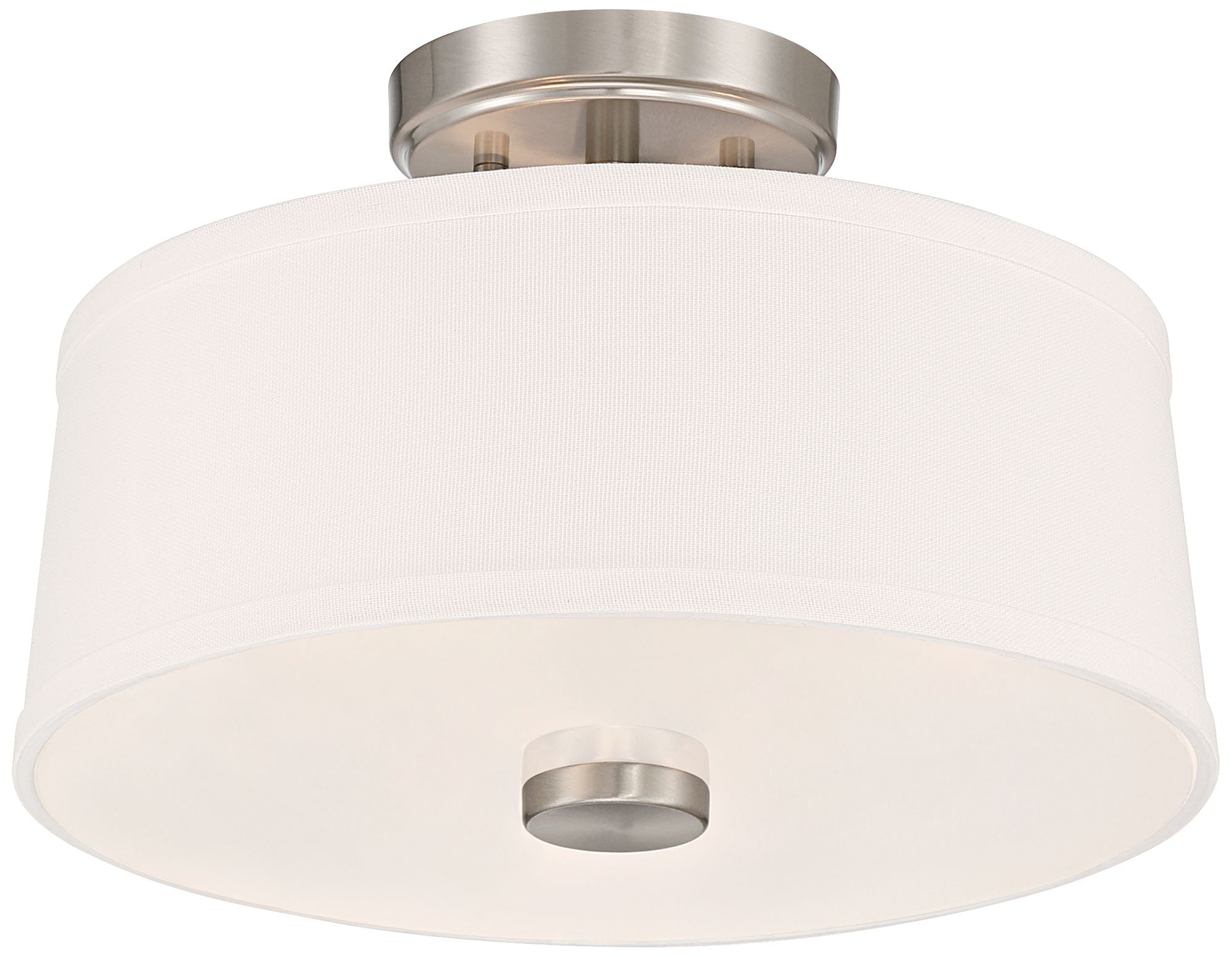 Image 2 Possini Euro Cullen 13 1/4" Wide Brushed Nickel 3-Light Ceiling Light