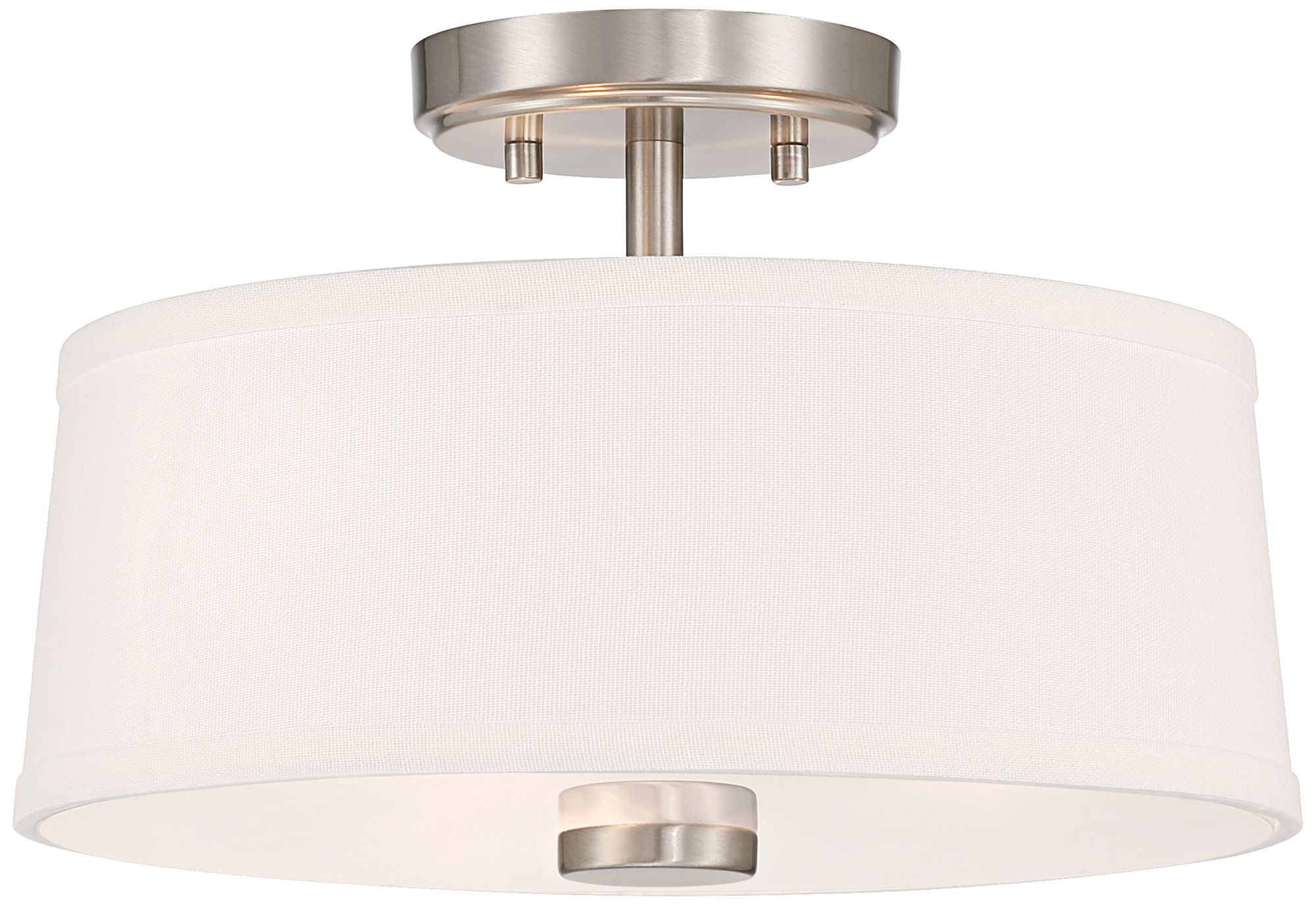 Image 4 Possini Euro Cullen 13 1/4" Wide Brushed Nickel 3-Light Ceiling Light more views