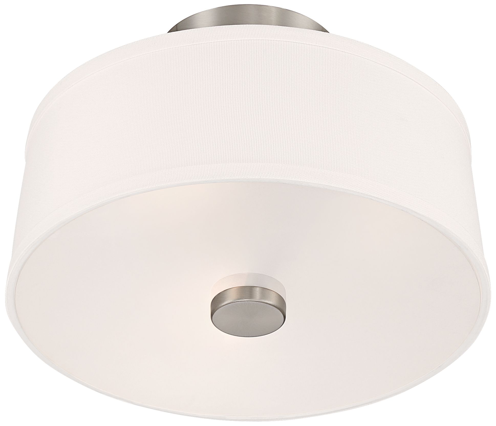 Image 6 Possini Euro Cullen 13 1/4" Wide Brushed Nickel 3-Light Ceiling Light more views