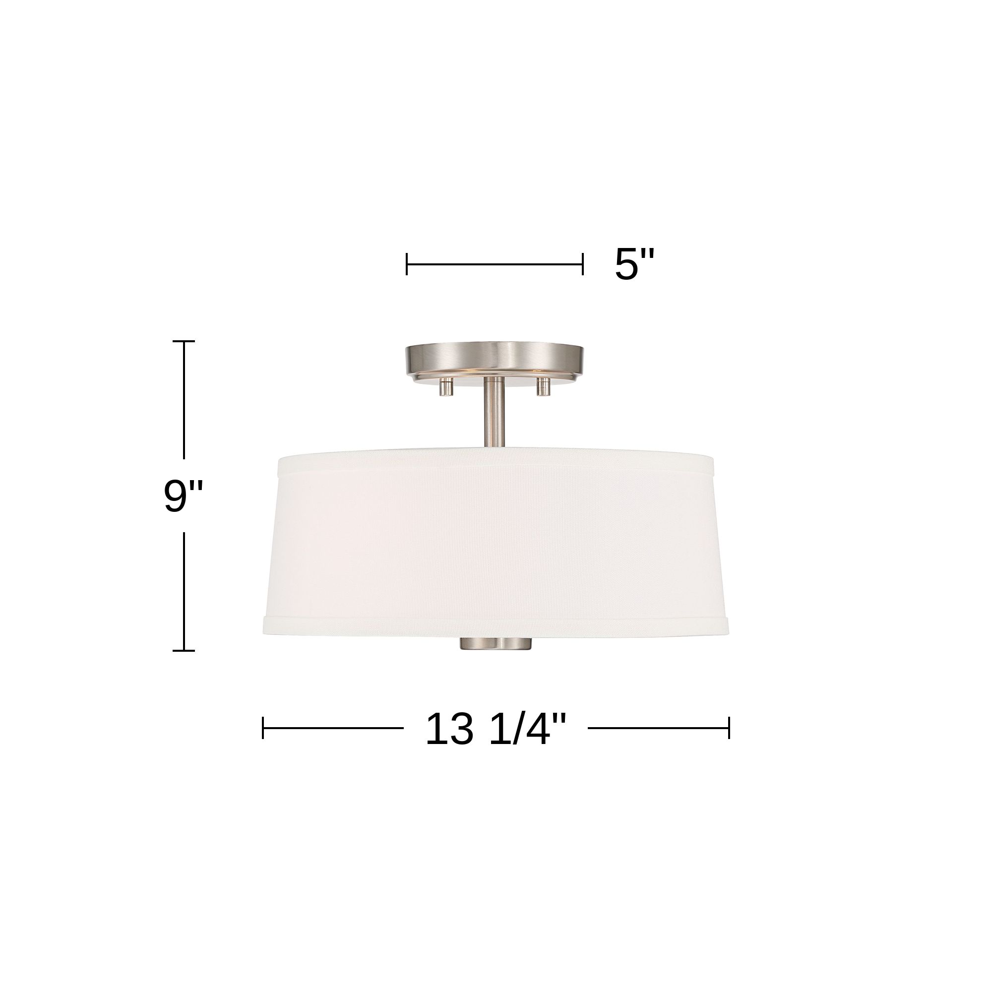Image 7 Possini Euro Cullen 13 1/4" Wide Brushed Nickel 3-Light Ceiling Light more views