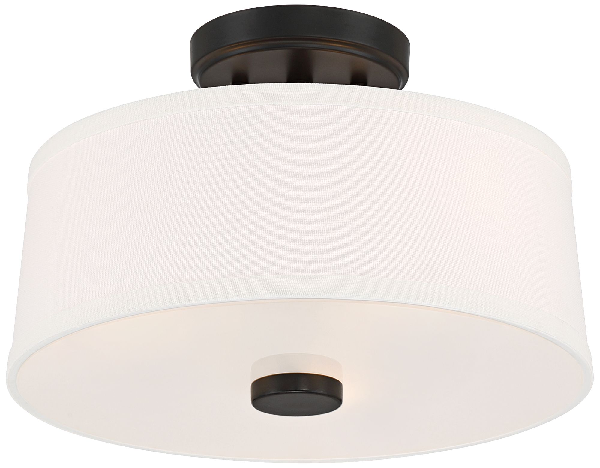 Image 2 Possini Euro Cullen 13 1/4" Wide Matte Black 3-Light Ceiling Light