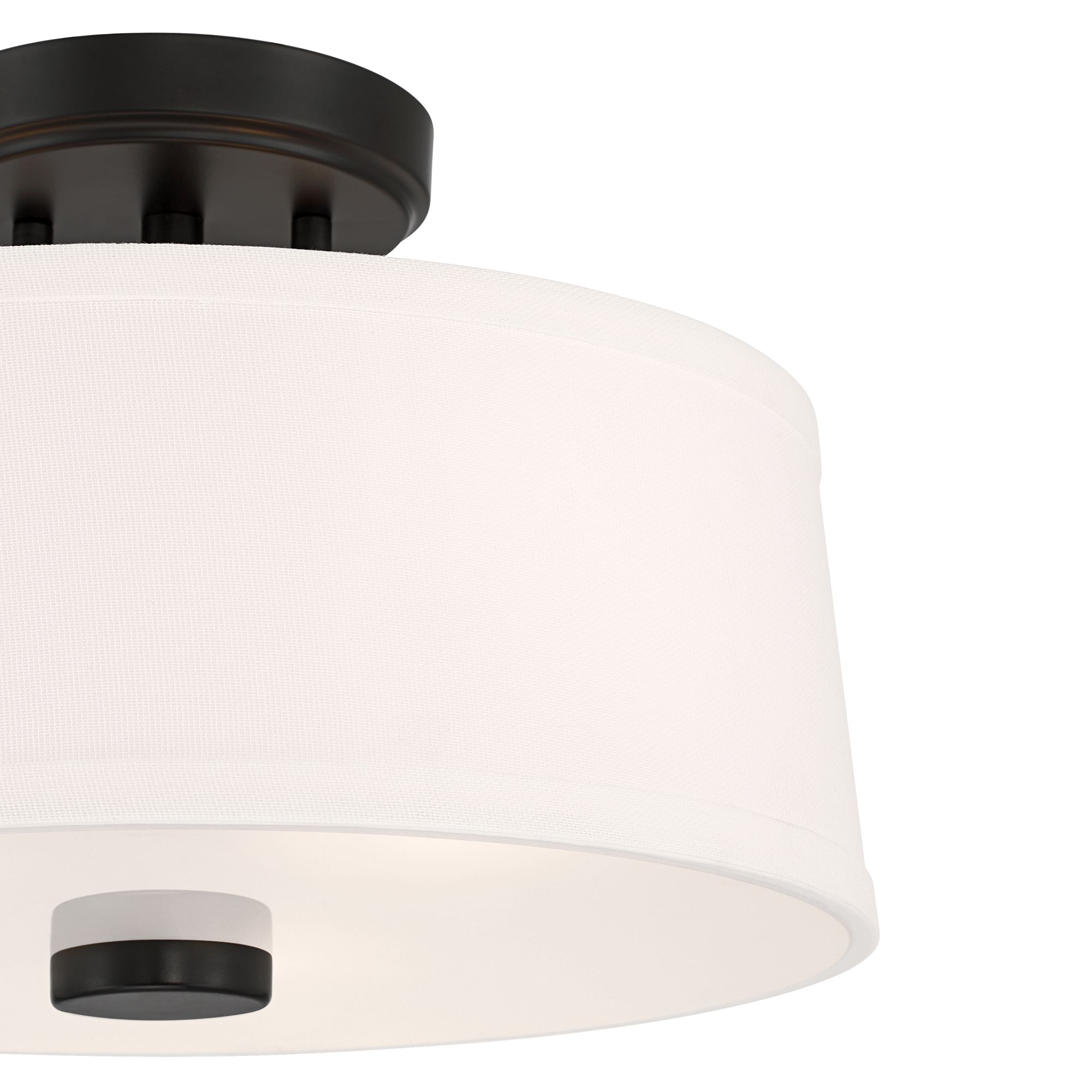 Image 3 Possini Euro Cullen 13 1/4" Wide Matte Black 3-Light Ceiling Light more views
