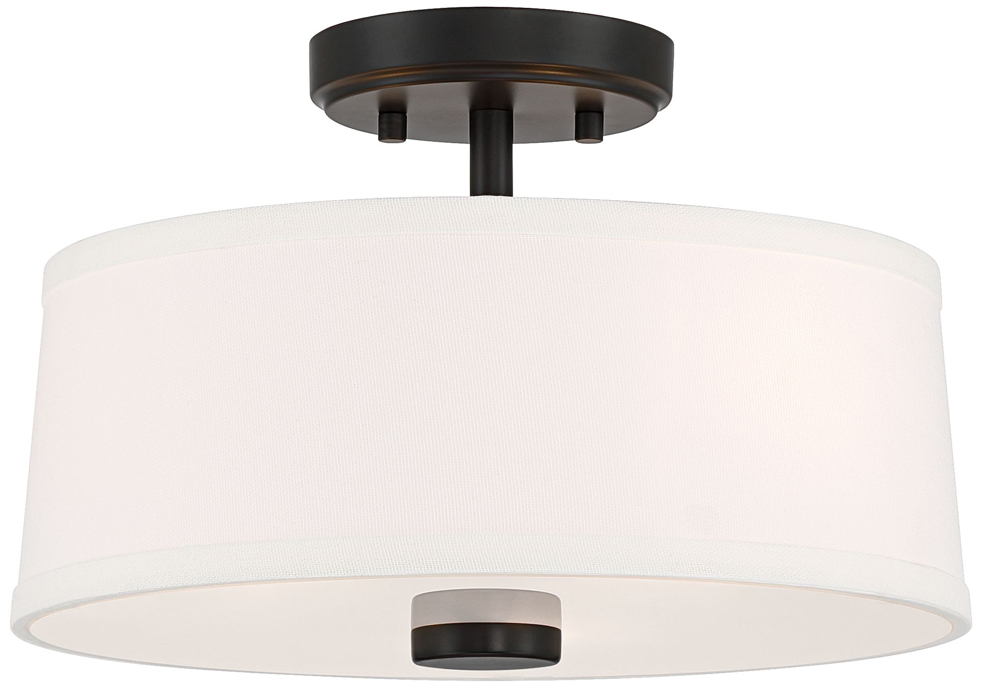Image 4 Possini Euro Cullen 13 1/4" Wide Matte Black 3-Light Ceiling Light more views