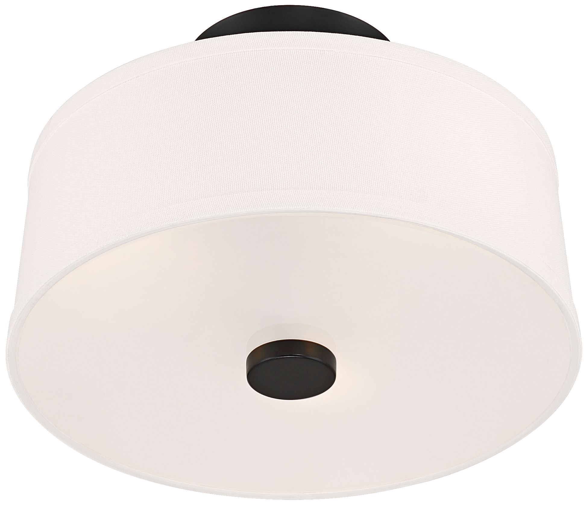 Image 6 Possini Euro Cullen 13 1/4" Wide Matte Black 3-Light Ceiling Light more views