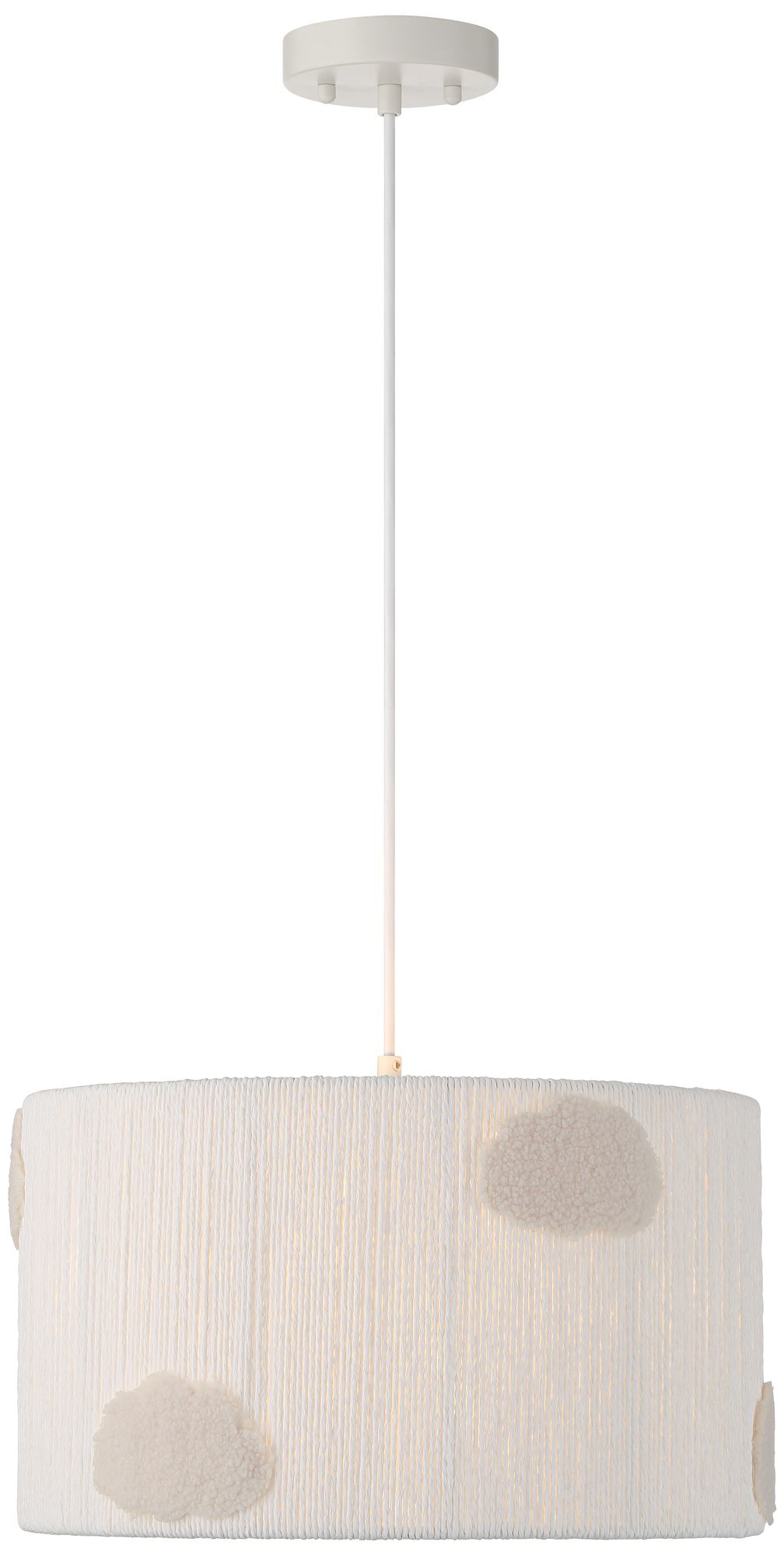 Image 7 Possini Euro Cumulus 15 3/4" Wide White Paper String Shade Pendant more views