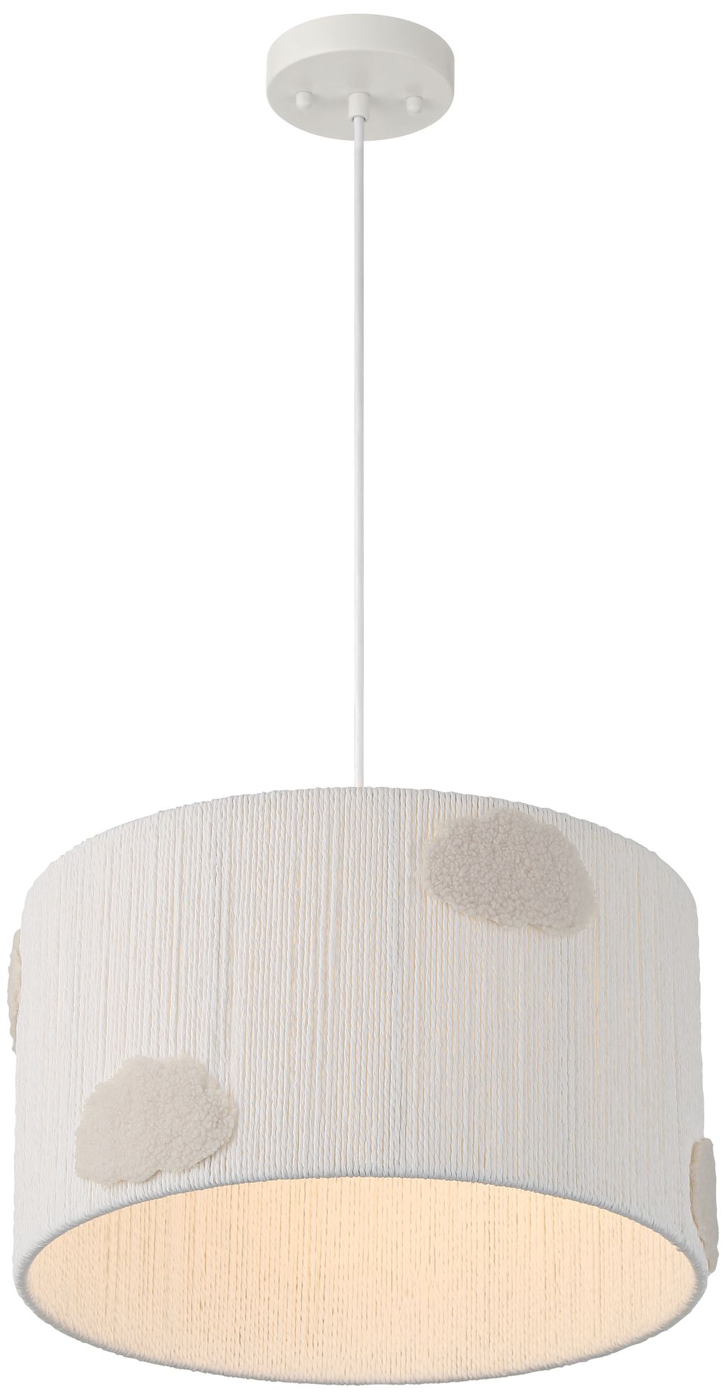 Possini Euro Cumulus 15 3/4" Wide White Paper String Shade Pendant in scene