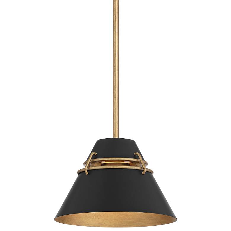 Image 2 Possini Euro Curry 10" Wide Black and Gold Mini Pendant