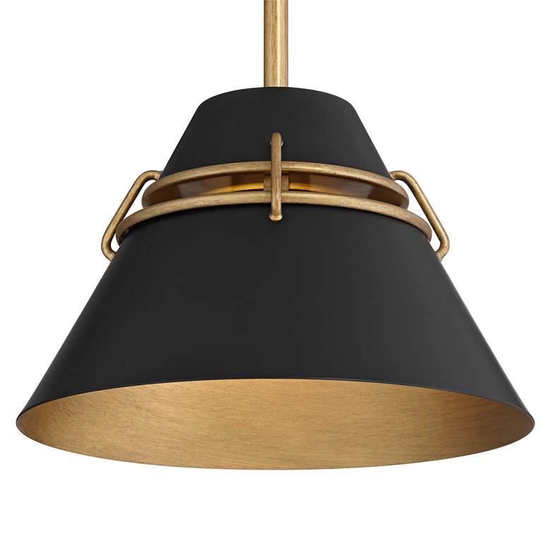 Image 3 Possini Euro Curry 10" Wide Black and Gold Mini Pendant more views