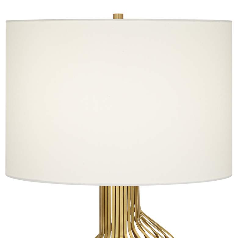 Image 3 Possini Euro Cyclone 29 7/8 inch Gold and Marble Modern Table Lamp more views