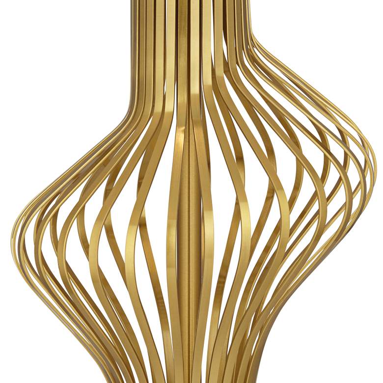 Image 5 Possini Euro Cyclone 29 7/8" Gold and Marble Modern Table Lamp more views