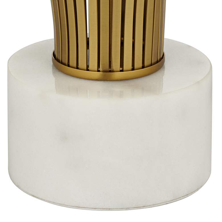 Image 6 Possini Euro Cyclone 29 7/8" Gold and Marble Modern Table Lamp more views