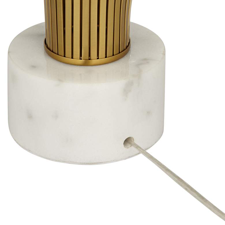 Image 7 Possini Euro Cyclone 29 7/8" Gold and Marble Modern Table Lamp more views