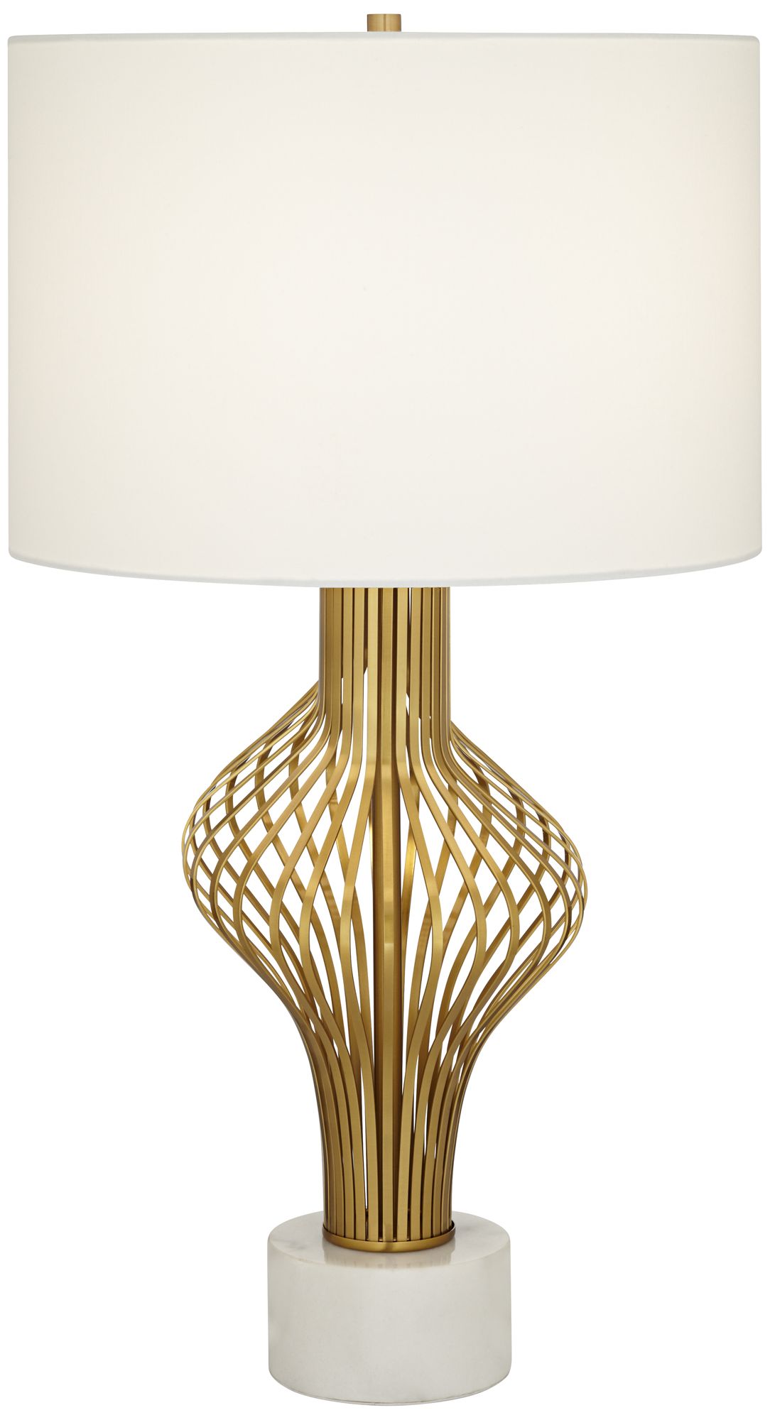 Possini Euro Cyclone 29 7/8" Gold and Marble Modern Table Lamp