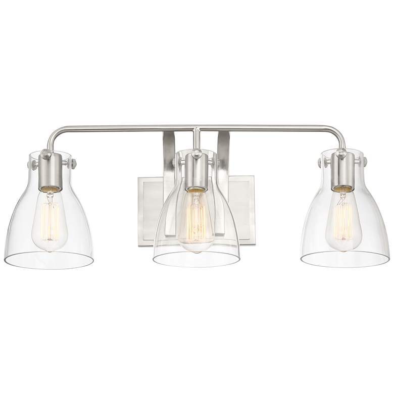 Image 4 Possini Euro Cyn 23 3/4" Wide Brushed Nickel 3-Light Bath Light more views